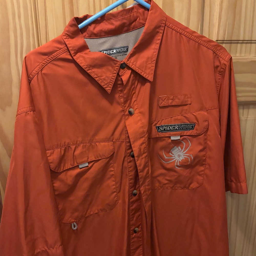Spiderwire fishing button up XL